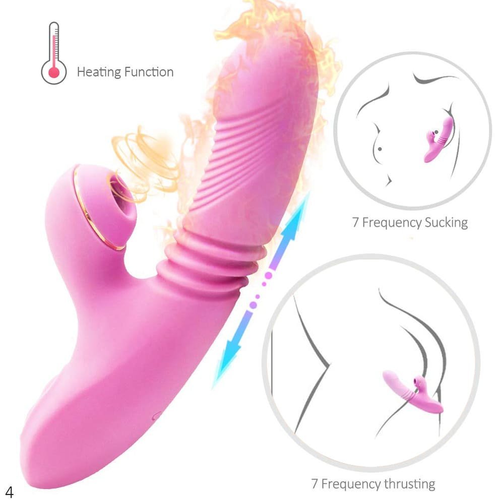 H03ac3340cbf549dbbbf81a2892968bd20.jpg Vibrador Coelho Ponto G com Aquecimento e Sugador Clitóris Rosa - Imagem 1