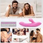 Vibrador Coelho Ponto G com Aquecimento e Sugador Clitóris Rosa - Imagem 2