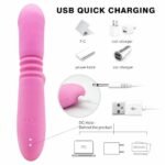 Vibrador Coelho Ponto G com Aquecimento e Sugador Clitóris Rosa - Imagem 4