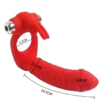 Anel Companheiro Dildo Coelho Vermelho - Imagem 2