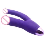 Vibrador Dildo Duplo Prazer Roxo - Imagem 7