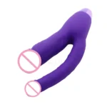 Vibrador Dildo Duplo Prazer Roxo - Imagem 2
