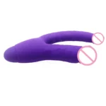 Vibrador Dildo Duplo Prazer Roxo - Imagem 5