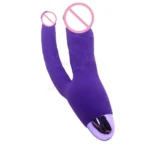 Vibrador Dildo Duplo Prazer Roxo