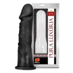 Pênis Maciço Cor Preto 18,5x4,2 cm Pura Luxúria Sexy Fantasy