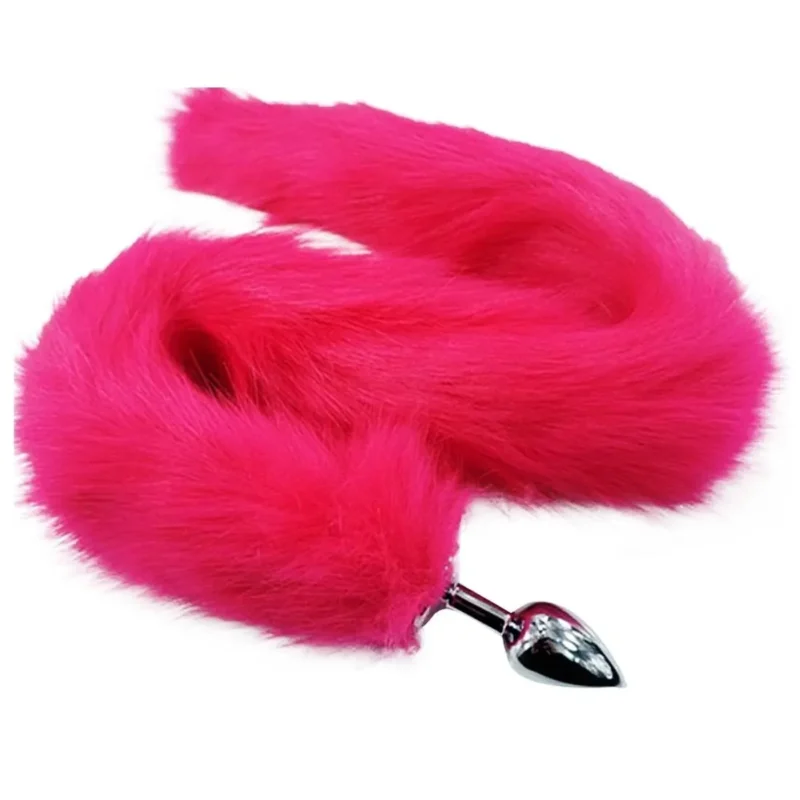 Plug Anal de Aco com Rabo de Raposa Pink Miss Collection