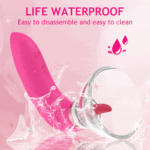 Vibrador Formato Lingua com Sucção Curvado Pink - Imagem 3