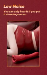 Vibrador Dildo Formato Boca Ponto G Vermelho - Imagem 5