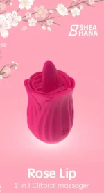 Vibrador Língua Formato de Rosa
