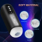 Masturbador Elétrico MP3 Masculino Preto - Imagem 14