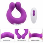 Anel Peniano Vibrador com Controle sem Fio Roxo - Imagem 5