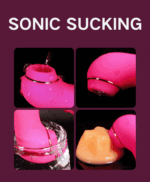 Vibrador Dildo Vai e Vem Rotativo Com Sugador Clitóris Cor Pink - Imagem 8