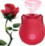 Vibrador de Sucção Formato Rosa Recarregável