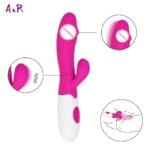 Vibrador Poderoso Dilldo Coelho 10 Velocidades G Spote Clitóris Estimulação Massagem - Imagem 3