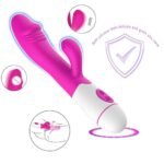Vibrador Poderoso Dilldo Coelho 10 Velocidades G Spote Clitóris Estimulação Massagem