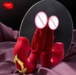 Vibrador Ponto G com Boquinha e Extimulador Interno