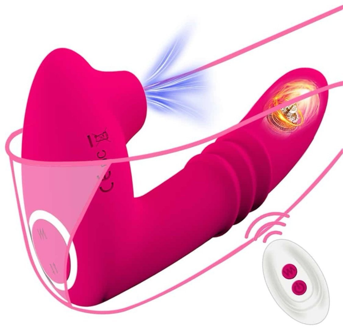 img_2732-2.jpeg Vibrador de Calcinha Vai e Vem com Sugador Vermelho Escuro - Imagem 1