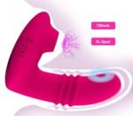 Vibrador de Calcinha Vai e Vem com Sugador Vermelho Escuro - Imagem 2