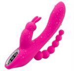Vibrador Coelho Triplo Prazer Rosa Neon