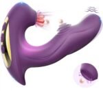 Vibrador Triplo Prazer c/ Sugador e Ponto G Roxo - Imagem 2