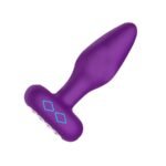 Plug Anal Vibratório Em Silicone Com Rotação E Controle Sem Fio Vibe Toys - Roxo - Imagem 2