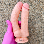 Prótese Realística Dupla com Ventosa e Escroto Vip Mix - Imagem 2