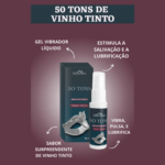 Gel Excitante 50 Tons Vibra De Vinho Tinto 15ml Hotflowers - Imagem 3