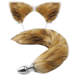 Kit Rabo de Raposa com Tiara de Orelhas Sexy Import - Imagem 2